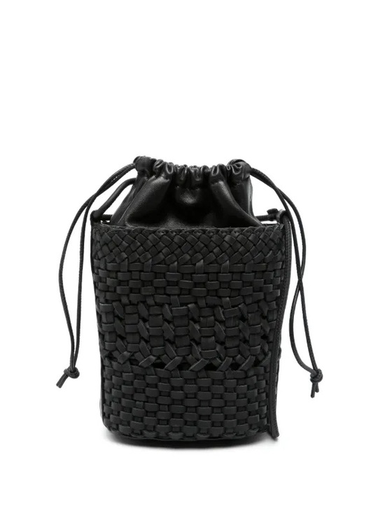 Hereu Handbags - Hereu Trena Woven Bucket Bag in Black